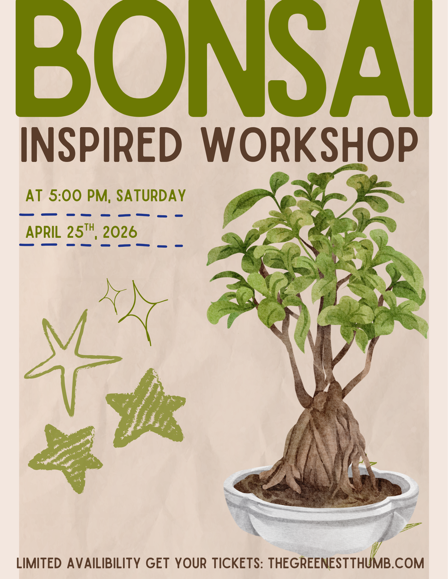 Bonsai-Inspired Plant Sculpting Workshop